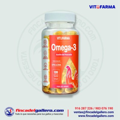 Aceite de pescado omega 3 para gallos – 120 cápsulas blandas