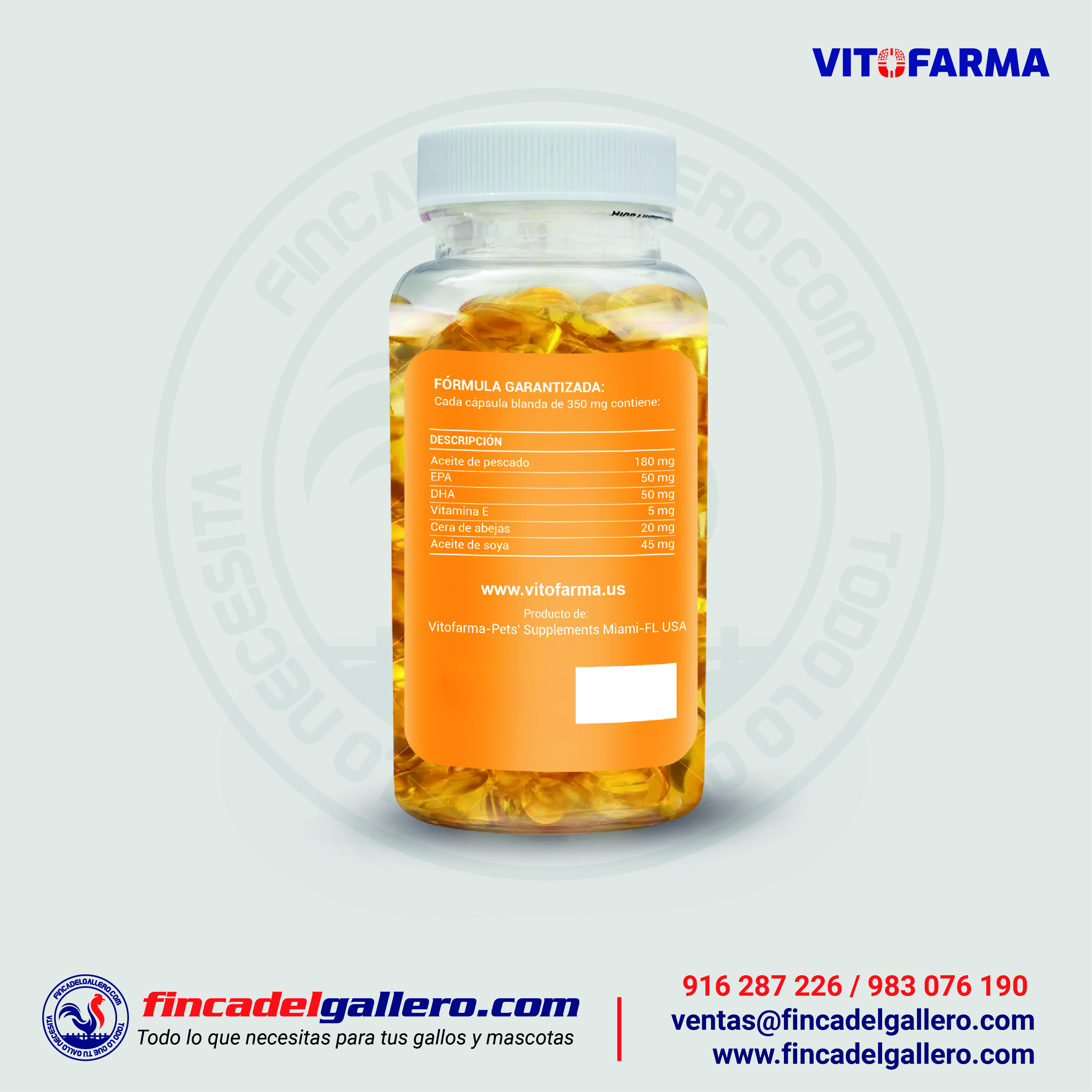 Aceite de pescado omega 3 para gallos – 120 cápsulas blandas - Imagen 3