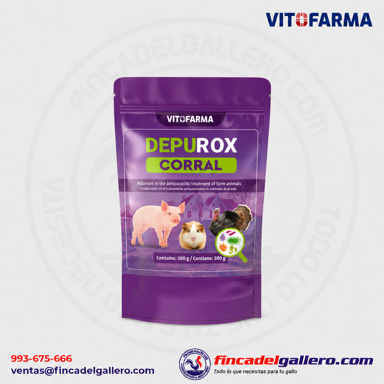 Desparasitante Natural para Animales de Granja – Depurox Corral 300g