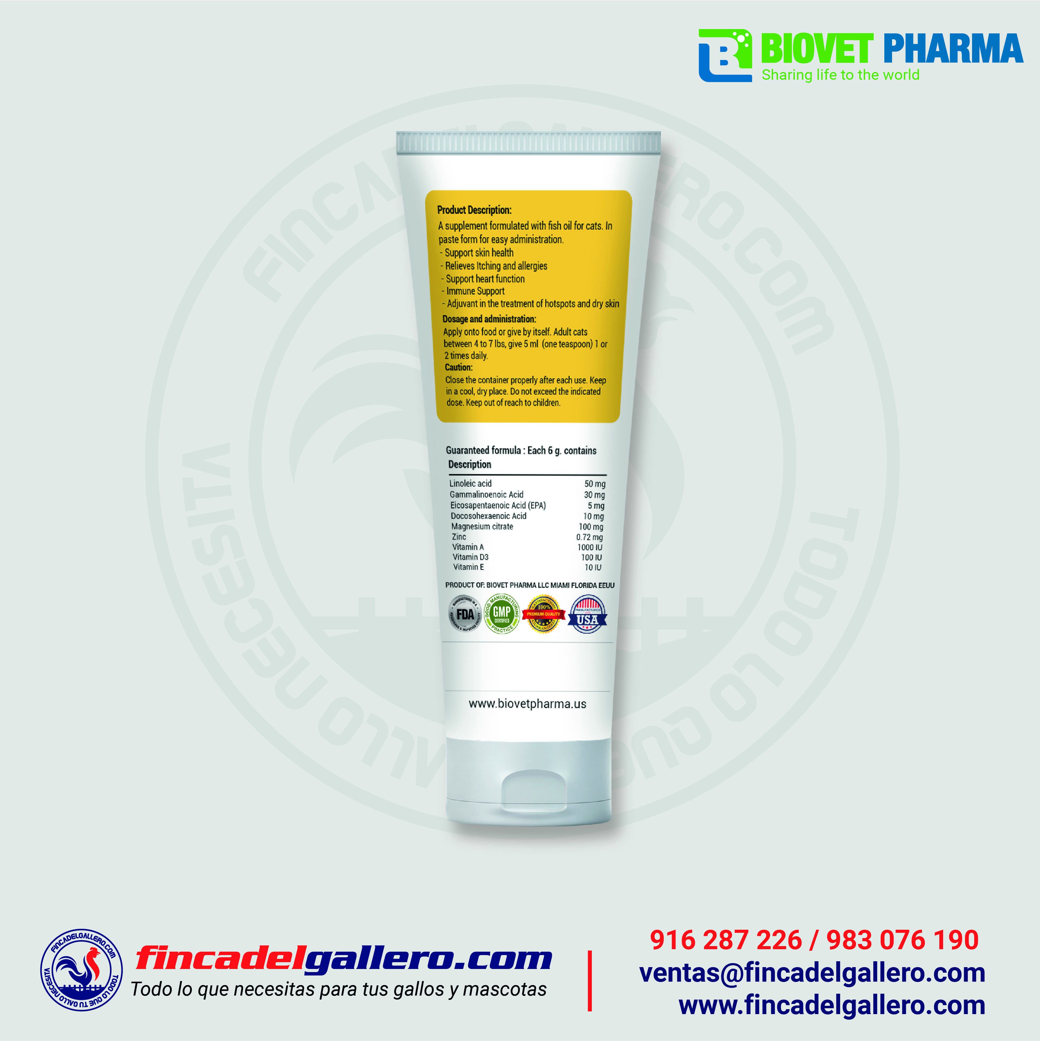 Omega 3 Aceite de pescado para Gatos 120 g - Imagen 2
