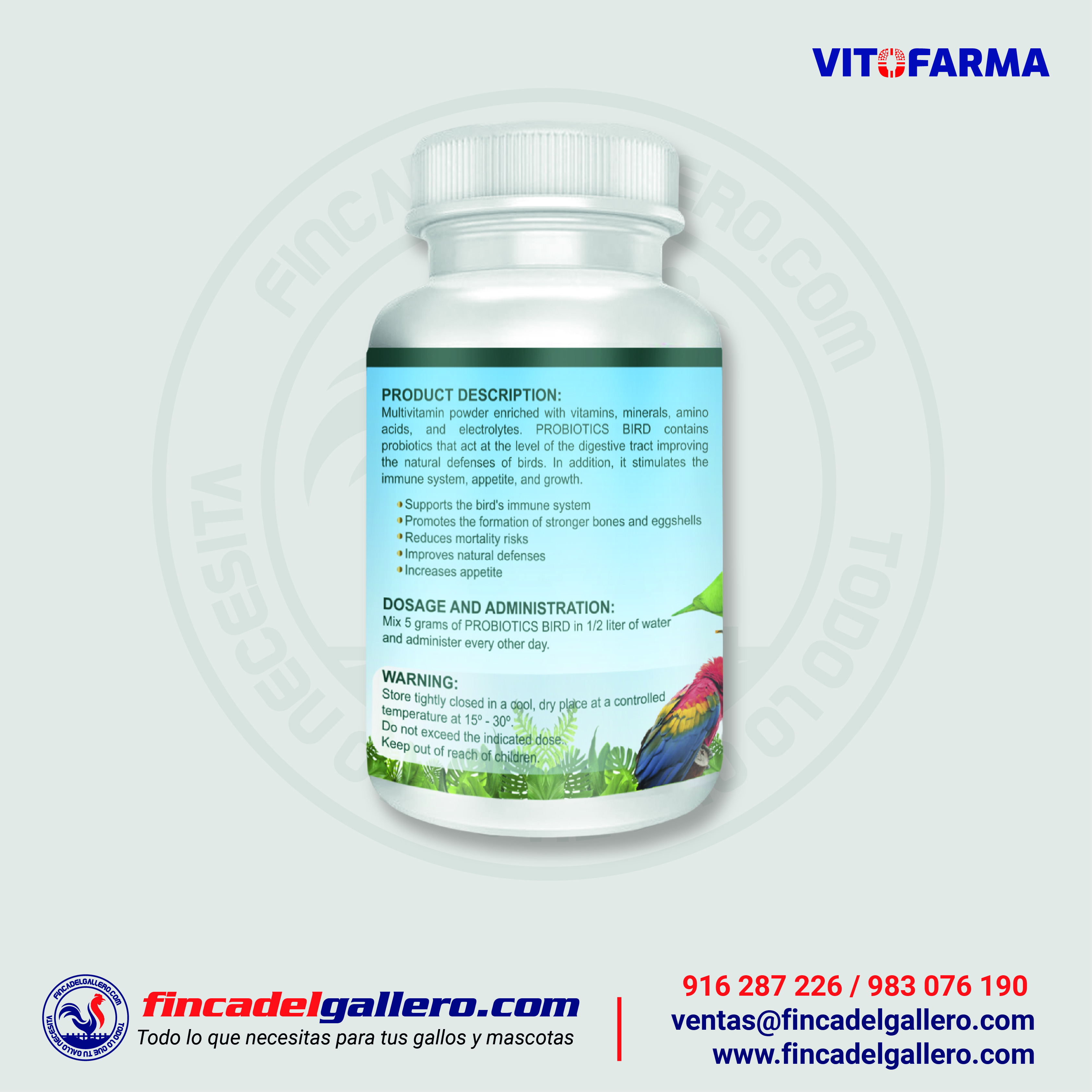 Probiotics Bird Probióticos para Pájaros - Imagen 2