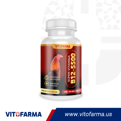 B12 5500 para gallos – Super Vitamina B12 100 tabletas