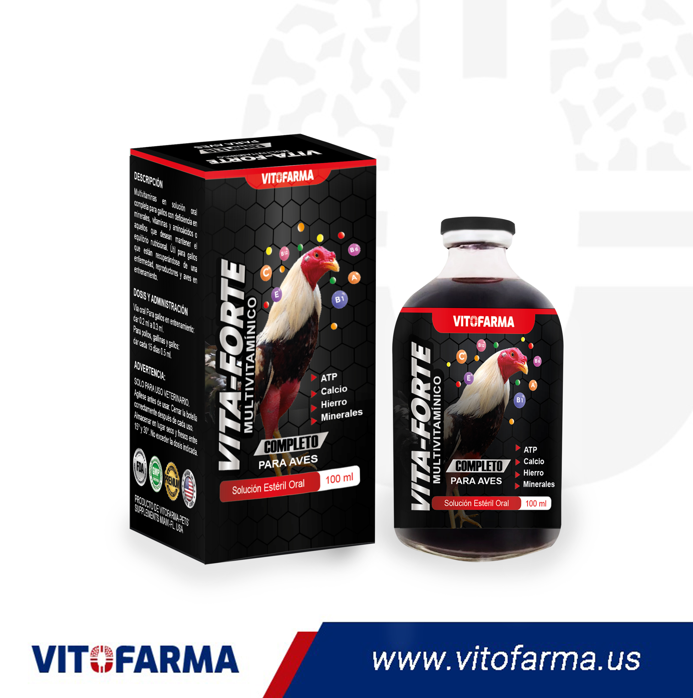 Vitofarma Tiloxina 60ml – Healthcare For Roosters & Poultry – Exp 02/28