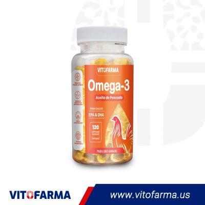 Omega 3 para Gallos – Aceite de Pescado 120 softgels 350 mg