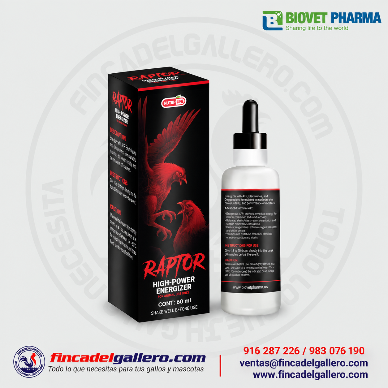 Energizante de alta potencia – Raptor 60 ml - Imagen 2