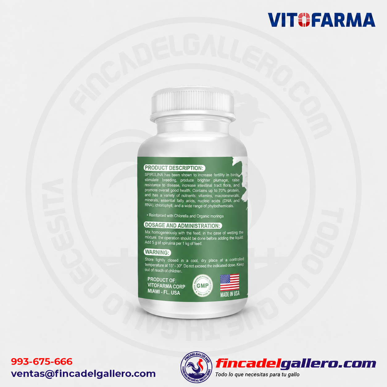 Spirulina Bird Espirulina para Pájaros - 80 g - Imagen 2